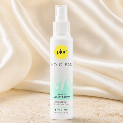 pjur TOY CLEAN | Reiniger 100 ml auf hellem Travertin mit Satin